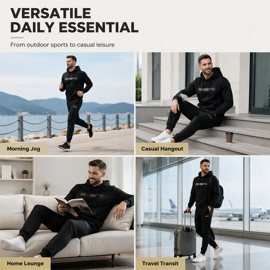 Men's Hooded Sweatshirt & Sweatpants 2-Piece Set