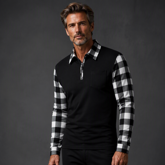 Bestseller🏆Men's Casual Long Sleeve Half-Zip Shirt