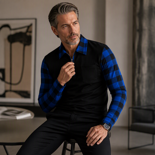 Bestseller🏆Men's Casual Long Sleeve Half-Zip Shirt