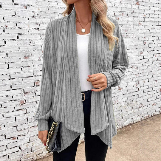 ⏳LAST DAY SALE ONLY ￡19.99!!🧶Women's Casual Draped Open Front Cardigan – Cosy, Flattering & Effortlessly Chic