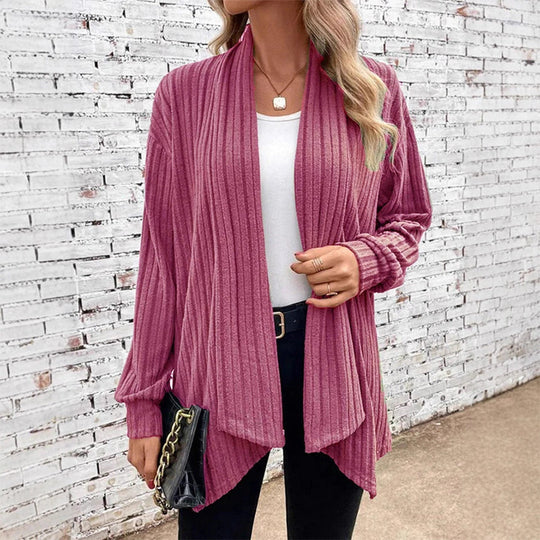 ⏳LAST DAY SALE ONLY ￡19.99!!🧶Women's Casual Draped Open Front Cardigan – Cosy, Flattering & Effortlessly Chic