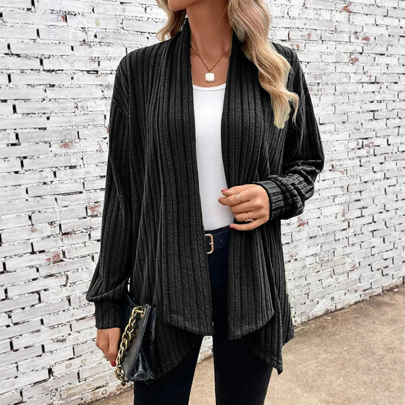 ⏳LAST DAY SALE ONLY ￡19.99!!🧶Women's Casual Draped Open Front Cardigan – Cosy, Flattering & Effortlessly Chic