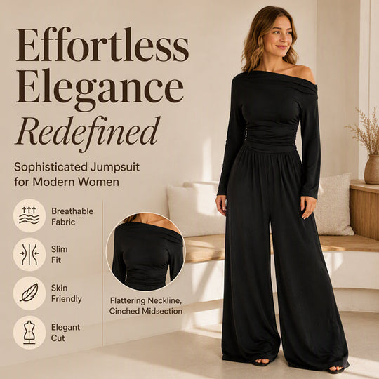 Bestseller🏆Women's Off-Shoulder Wide-Leg Jumpsuit