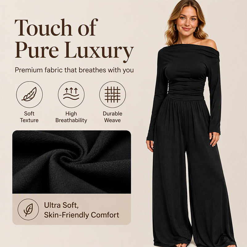 Bestseller🏆Women's Off-Shoulder Wide-Leg Jumpsuit