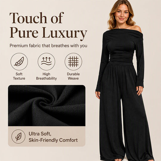 Bestseller🏆Women's Off-Shoulder Wide-Leg Jumpsuit