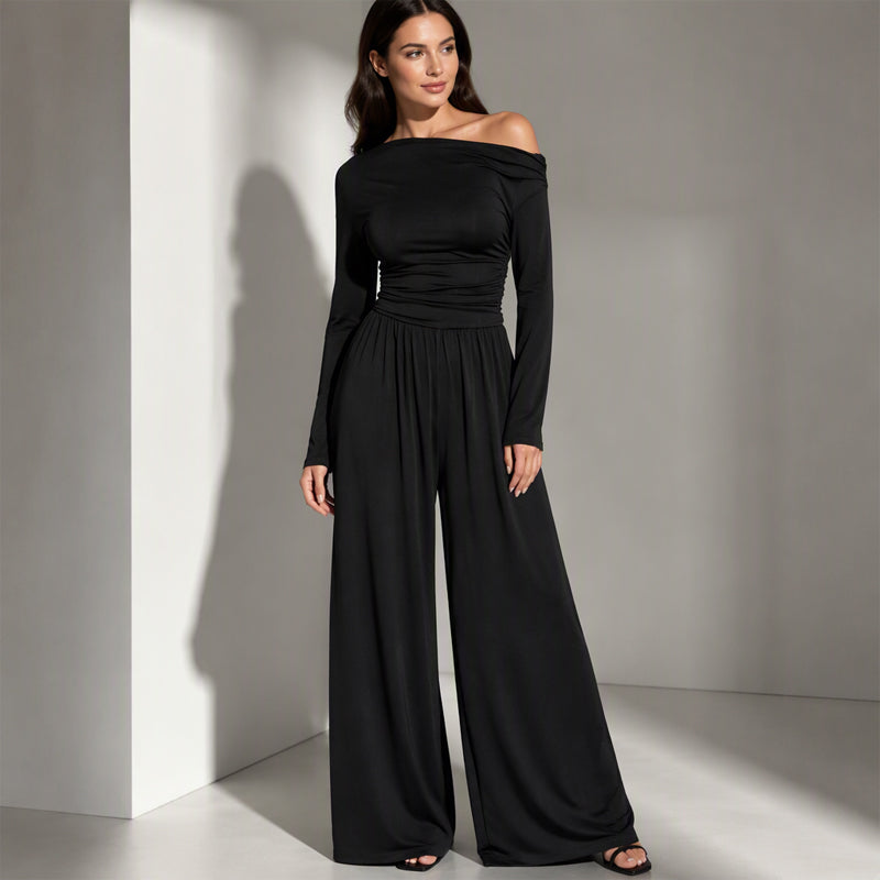 Bestseller🏆Women's Off-Shoulder Wide-Leg Jumpsuit