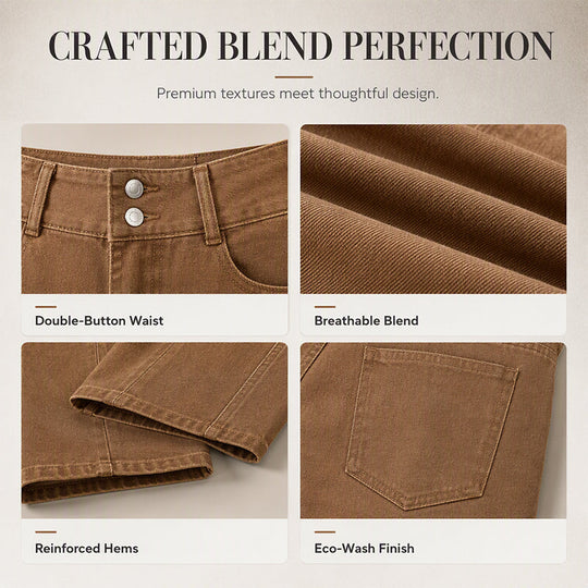 👖 Longer-Looking Legs | Women's High-Waisted Wide-Leg Jeans