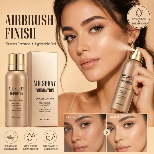 🥳2026 HOT SALE🥳💞50K+ SOLD! 💄✨ Air Spray Foundation – flawless full coverage, waterproof & sweatproof. Lightweight formula won't clog pores or cake – just spray & blend for a smooth, natural glow that lasts all day! 💋💖