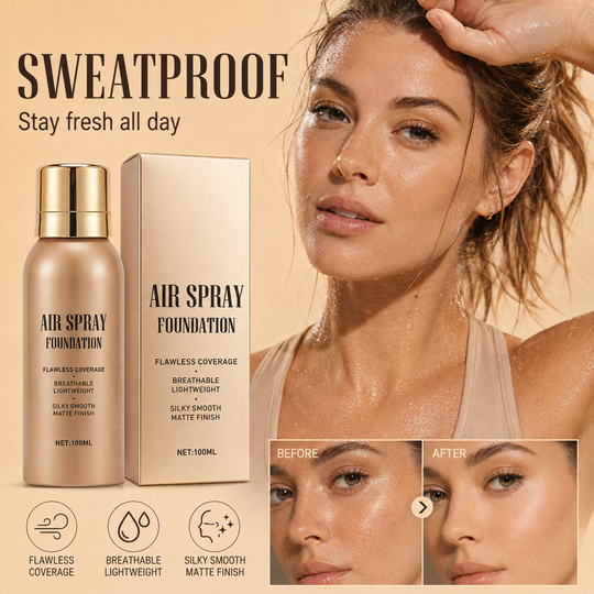 🥳2026 HOT SALE🥳💞50K+ SOLD! 💄✨ Air Spray Foundation – flawless full coverage, waterproof & sweatproof. Lightweight formula won't clog pores or cake – just spray & blend for a smooth, natural glow that lasts all day! 💋💖