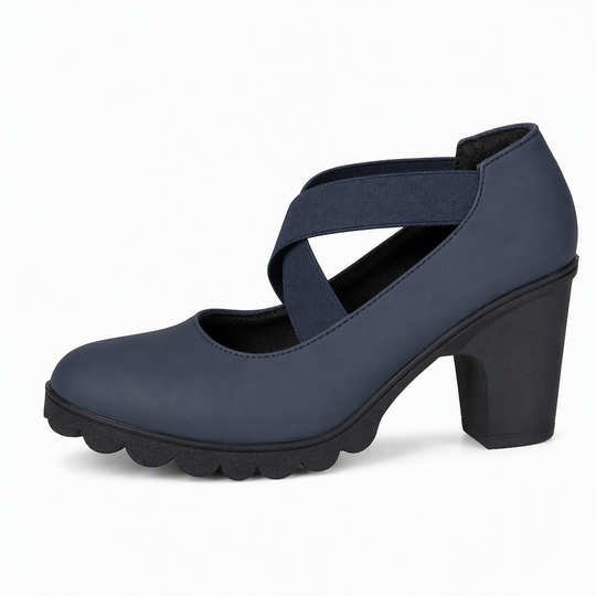👠 Stable Steps, Retro Charm | Women's Crisscross Platform Mary Jane Heels