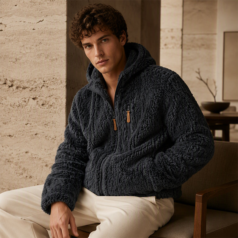 🧥 Corduroy Comfort, Cozy Coverage | Men's Hooded Fleece Zip Jacket ⚡ Free Shipping