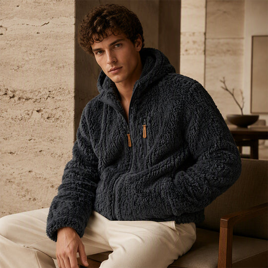 🧥 Corduroy Comfort, Cozy Coverage | Men's Hooded Fleece Zip Jacket ⚡ Free Shipping