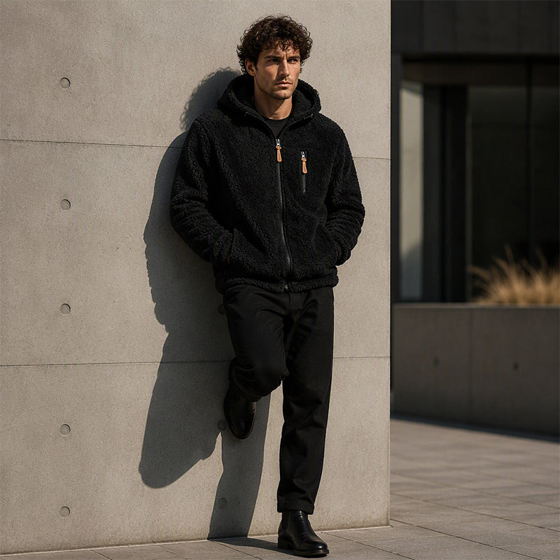 🧥 Corduroy Comfort, Cozy Coverage | Men's Hooded Fleece Zip Jacket ⚡ Free Shipping