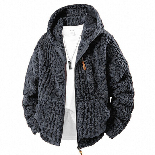 🧥 Corduroy Comfort, Cozy Coverage | Men's Hooded Fleece Zip Jacket ⚡ Free Shipping