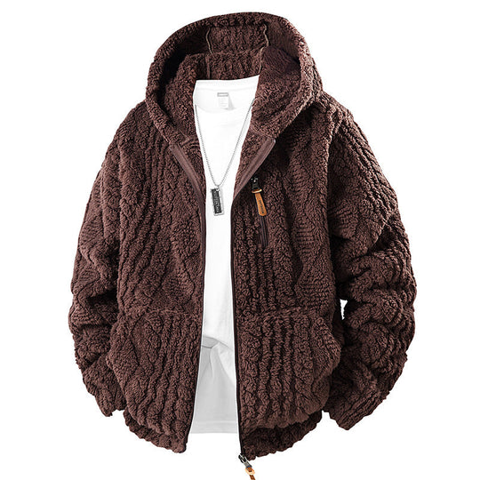 🧥 Corduroy Comfort, Cozy Coverage | Men's Hooded Fleece Zip Jacket ⚡ Free Shipping