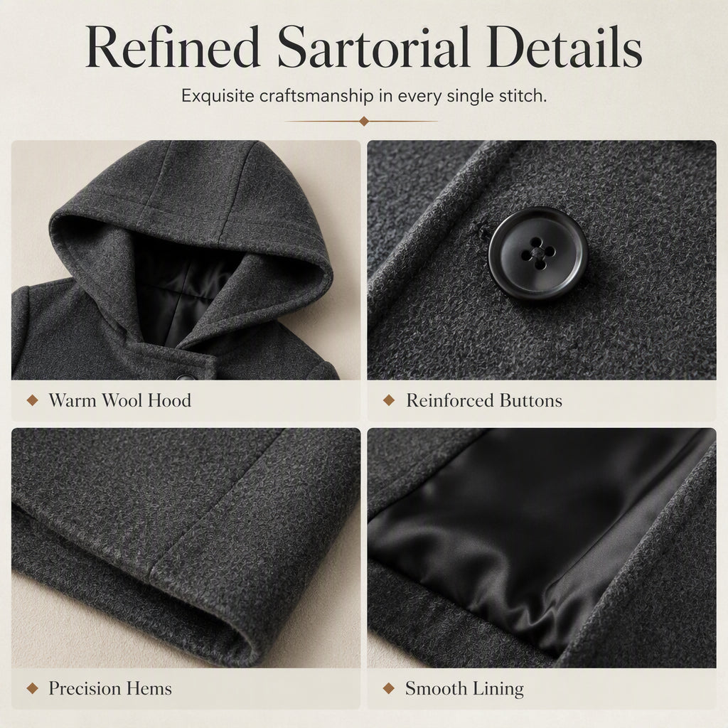 ❄️ Premium Winter Style | Women's Double-Breasted Hooded Coat ⚡ Free Shipping