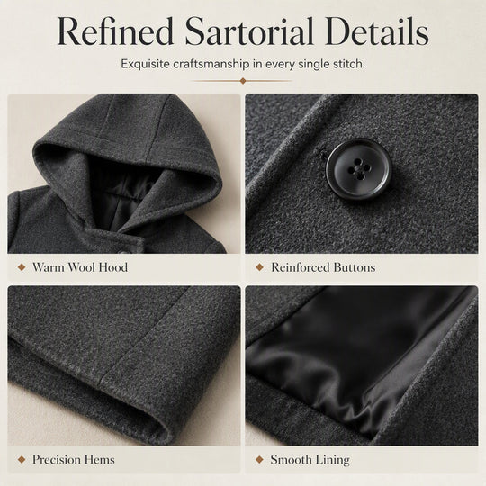 ❄️ Premium Winter Style | Women's Double-Breasted Hooded Coat ⚡ Free Shipping