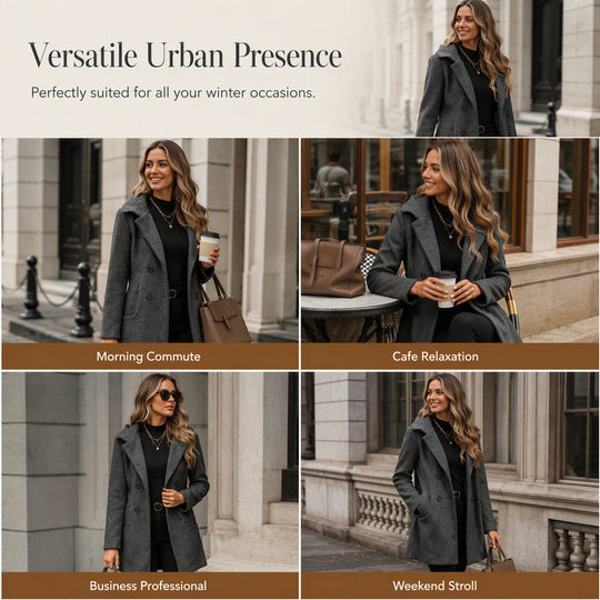 ❄️ Premium Winter Style | Women's Double-Breasted Hooded Coat ⚡ Free Shipping