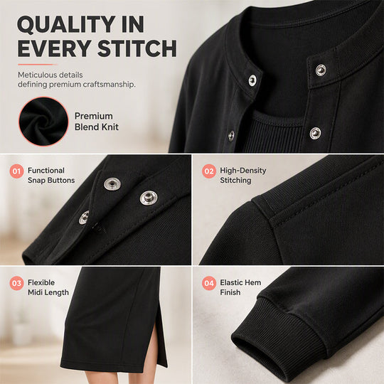 Women's Elegant Camisole Dress & Cropped Jacket Set