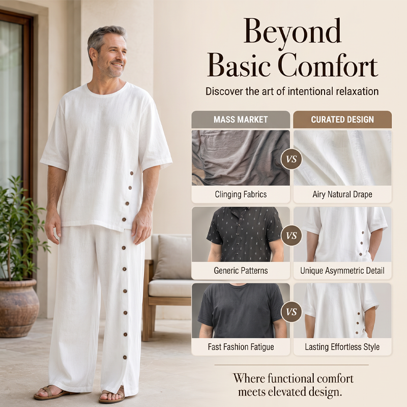 Men's Casual Shirt & Pants 2-Piece Set