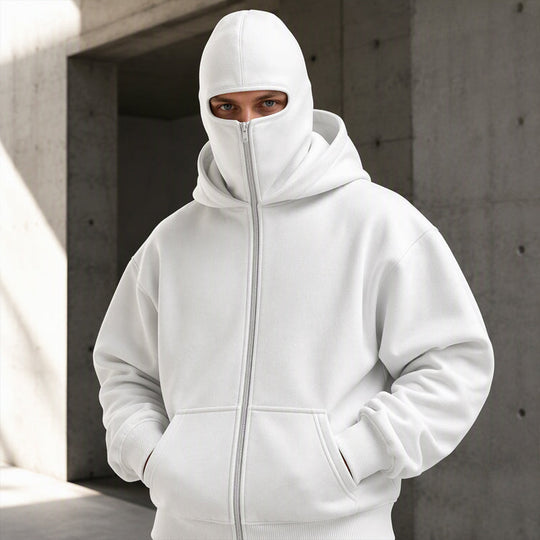 Unisex's Zip-Up Double-Hooded Sweatshirt
