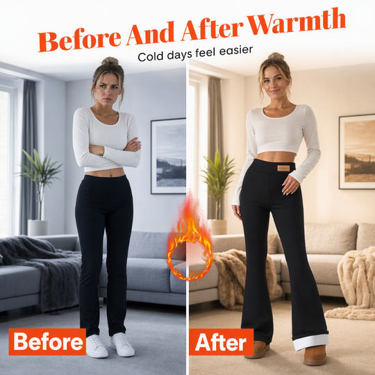 Women's Plush-Lined Flare Leggings