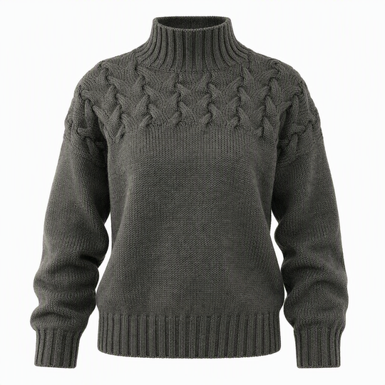 🛍️New Arrivals - Casual Solid Color Turtleneck Knit Pullover
