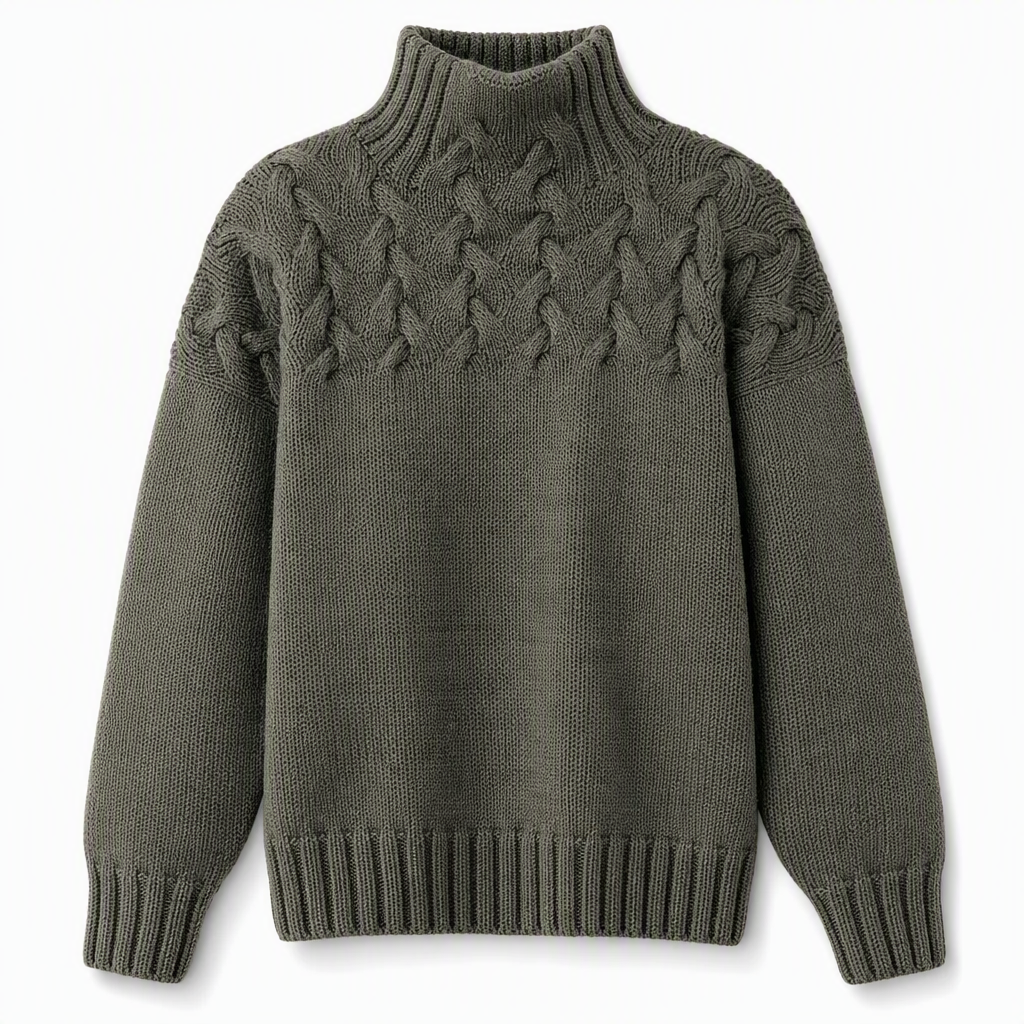 🛍️New Arrivals - Casual Solid Color Turtleneck Knit Pullover