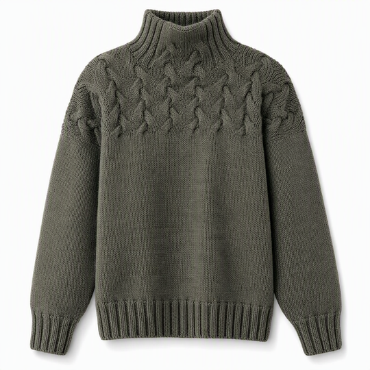 🛍️New Arrivals - Casual Solid Color Turtleneck Knit Pullover