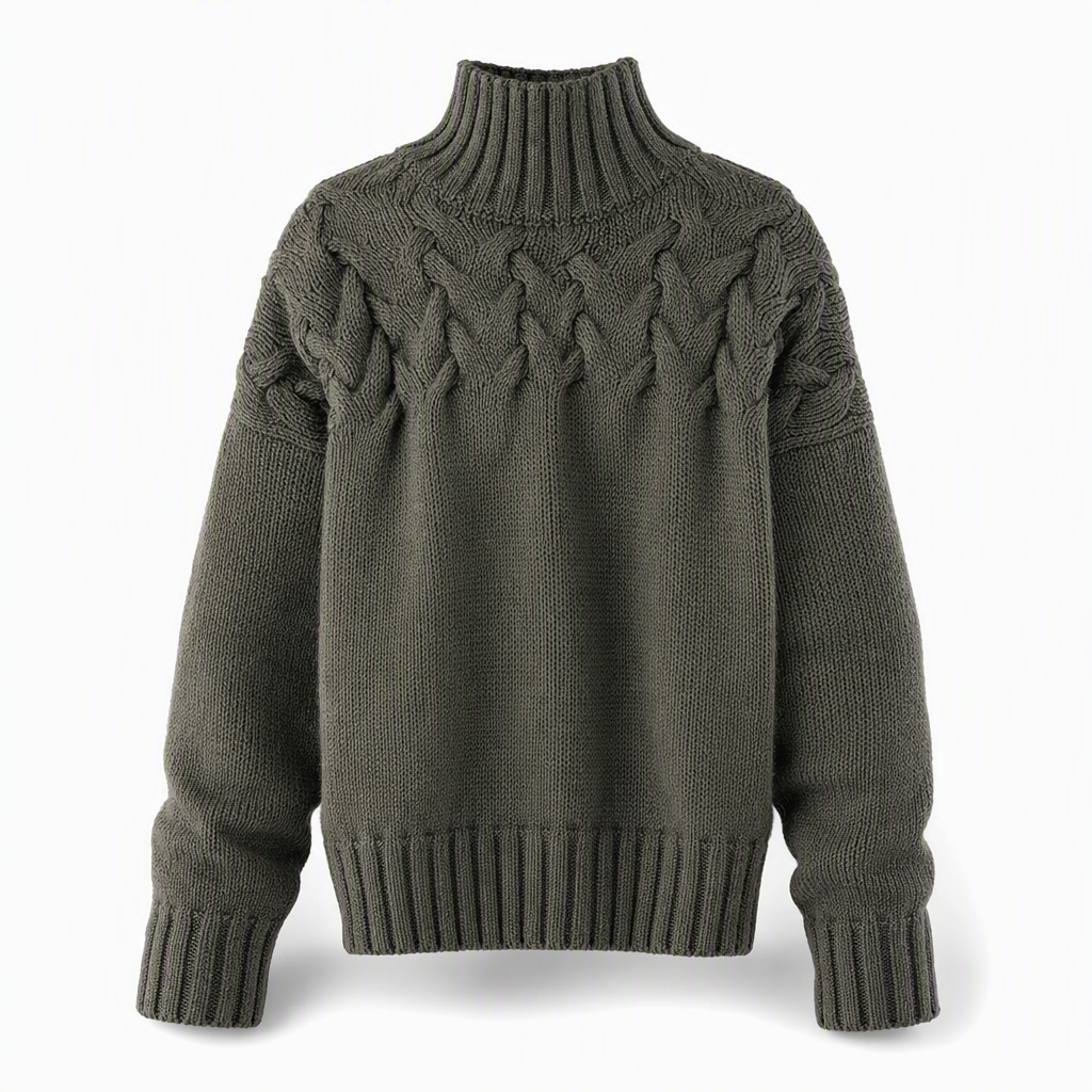 🛍️New Arrivals - Casual Solid Color Turtleneck Knit Pullover
