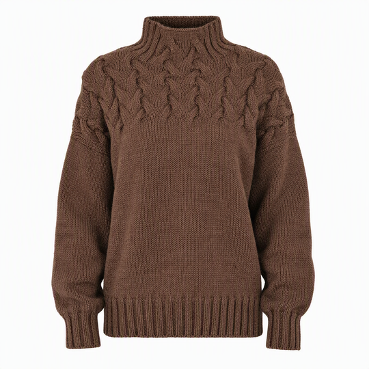 🛍️New Arrivals - Casual Solid Color Turtleneck Knit Pullover