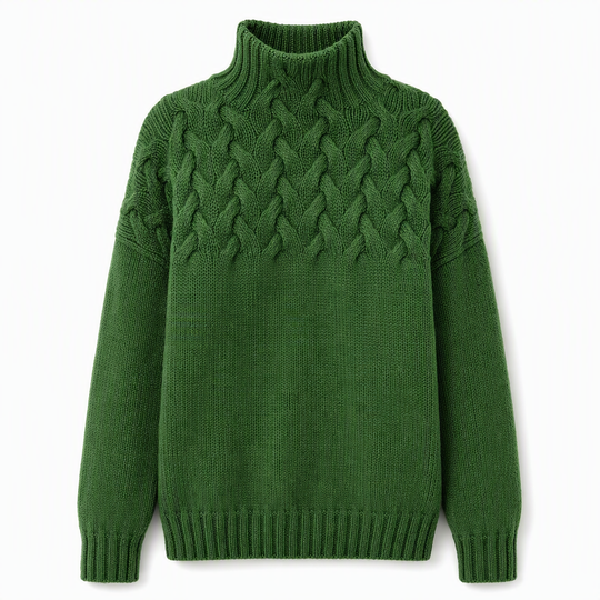 🛍️New Arrivals - Casual Solid Color Turtleneck Knit Pullover