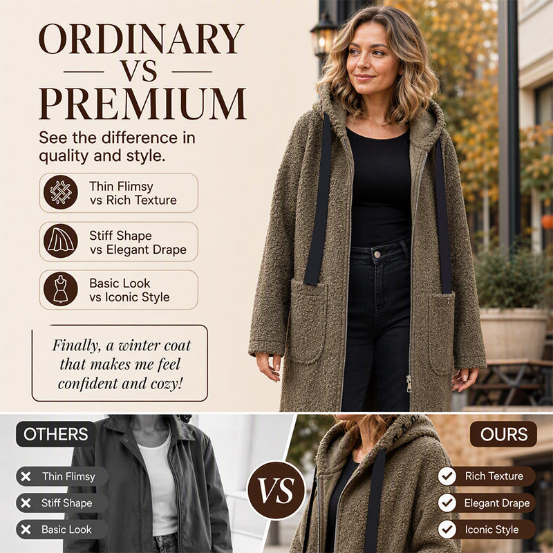 Women's Cozy Long Faux Fur Hooded Coat