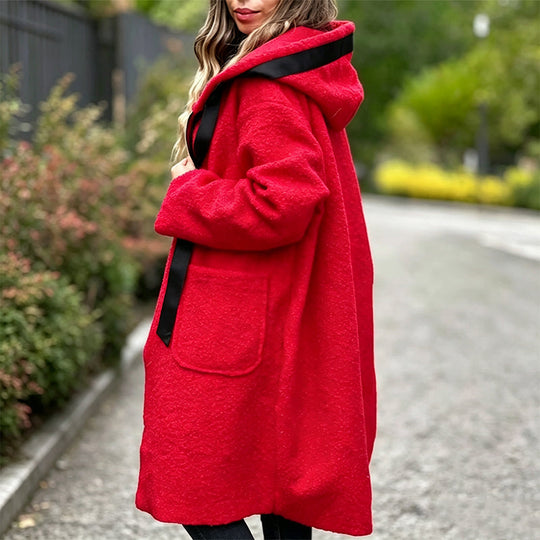 Women's Cozy Long Faux Fur Hooded Coat