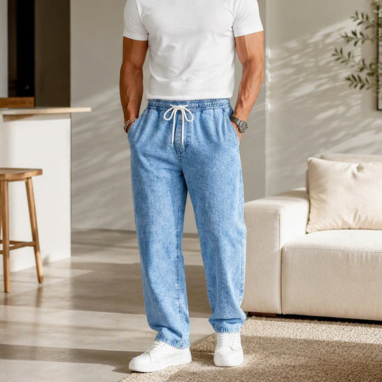 👖 Relaxed Denim, Easy Movement | Men's Loose Straight-Leg Jeans