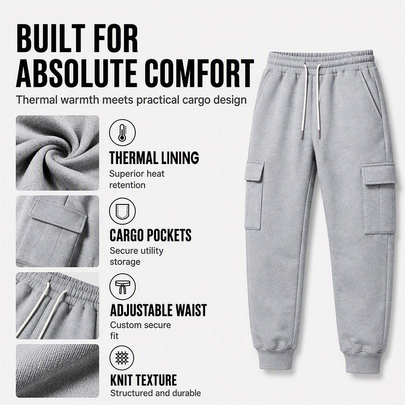 👖 Pull-On Comfort | Men's Loose Drawstring Cargo Jogger Pants
