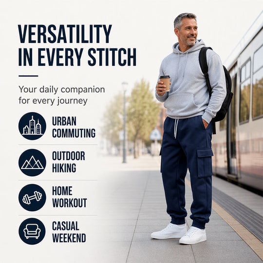 👖 Pull-On Comfort | Men's Loose Drawstring Cargo Jogger Pants