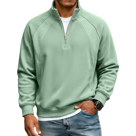 Men's Casual Warm Half-Zip Sweatshirt