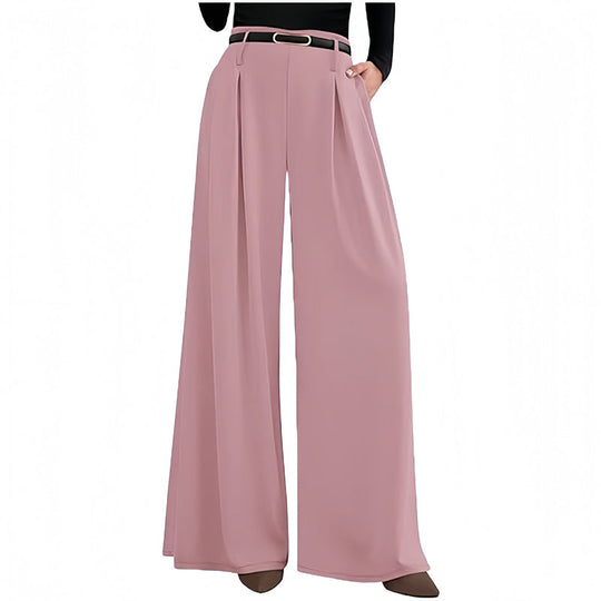 ✨ Easy Everyday Comfort | Women's Relaxed Wide-Leg Trousers with Pockets