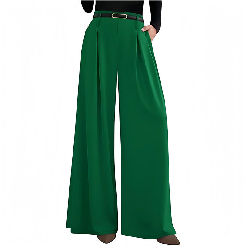 ✨ Easy Everyday Comfort | Women's Relaxed Wide-Leg Trousers with Pockets