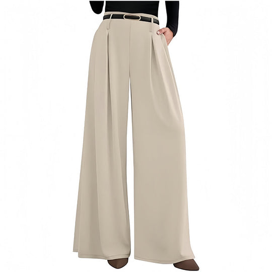 ✨ Easy Everyday Comfort | Women's Relaxed Wide-Leg Trousers with Pockets