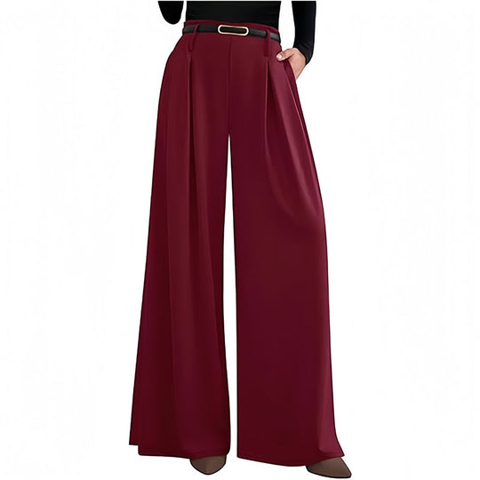 ✨ Easy Everyday Comfort | Women's Relaxed Wide-Leg Trousers with Pockets