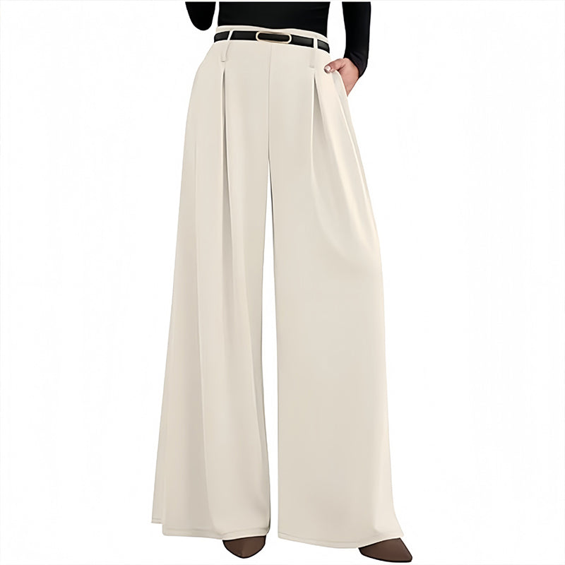 ✨ Easy Everyday Comfort | Women's Relaxed Wide-Leg Trousers with Pockets