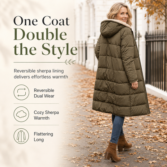 ✨Free Shipping✨Reversible Hooded Padded Slim-Fit Coat