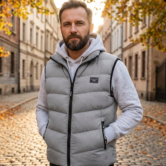 Men's Padded Stand Collar Vest