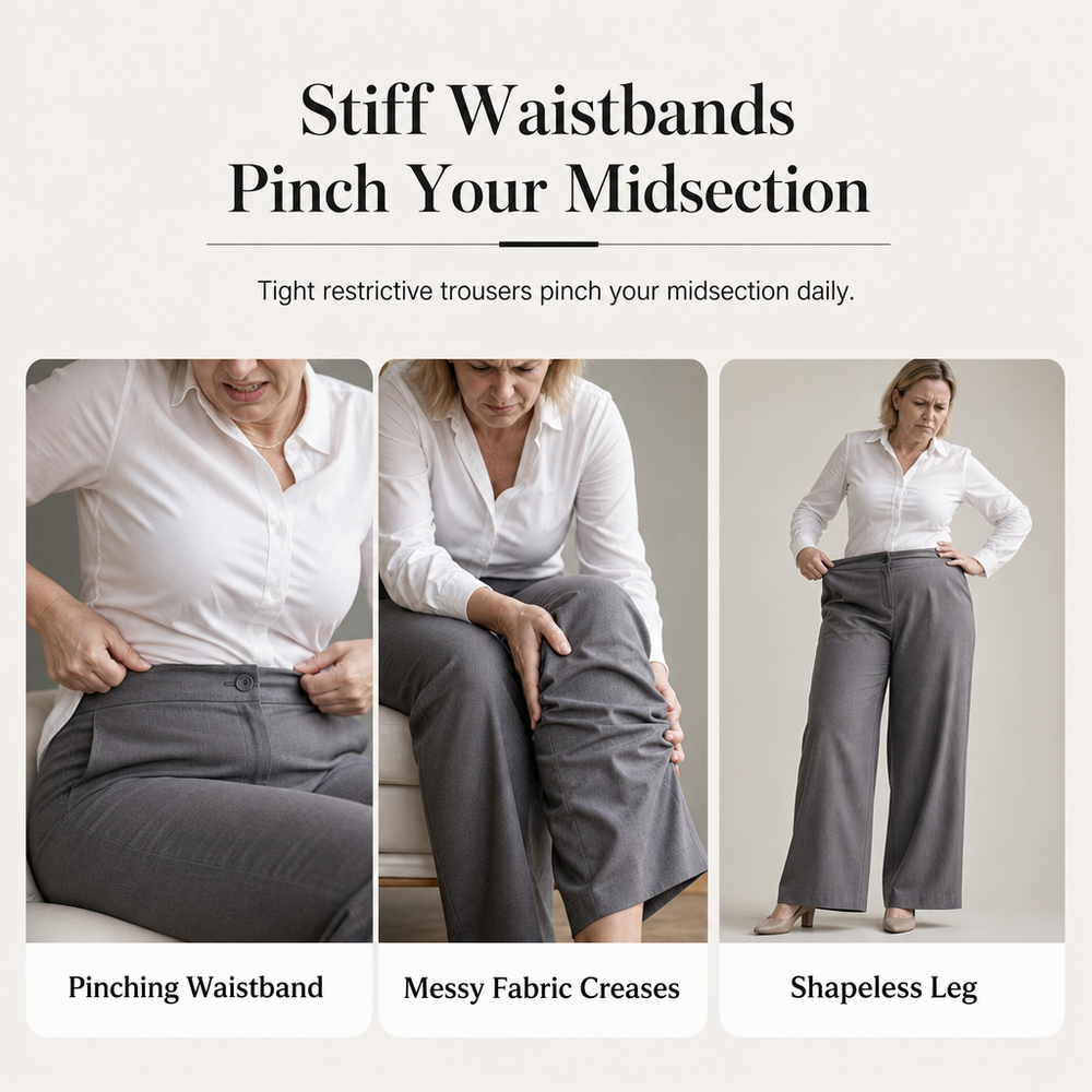 👖 Tailored Waist, Flattering Drape | Women's High-Waist Wide-Leg Pants