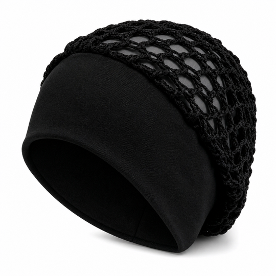 🌿 Breathable Comfort, Stay-Put Fit | Women's Wide-Band Mesh Hair Cover