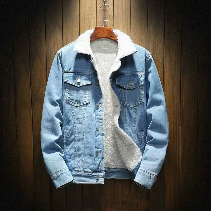 🧥 Vintage Denim, Sherpa-Lined Warmth | Men's Casual Jacket ⚡ Free Shipping