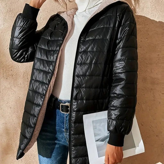 👚✨Women's Quilted Hooded Warm Winter Coat with Zipper