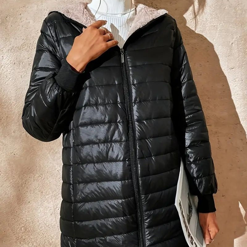 👚✨Women's Quilted Hooded Warm Winter Coat with Zipper
